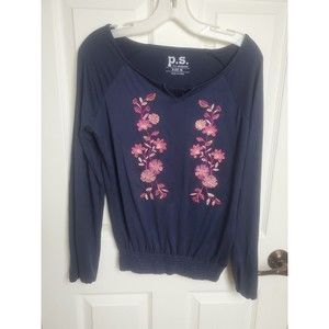 P. S. Aeropostale Girls Size 16 Top, Embroidered, Embellished